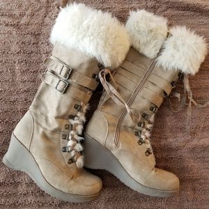 Dakota Wedge Knee High Boots